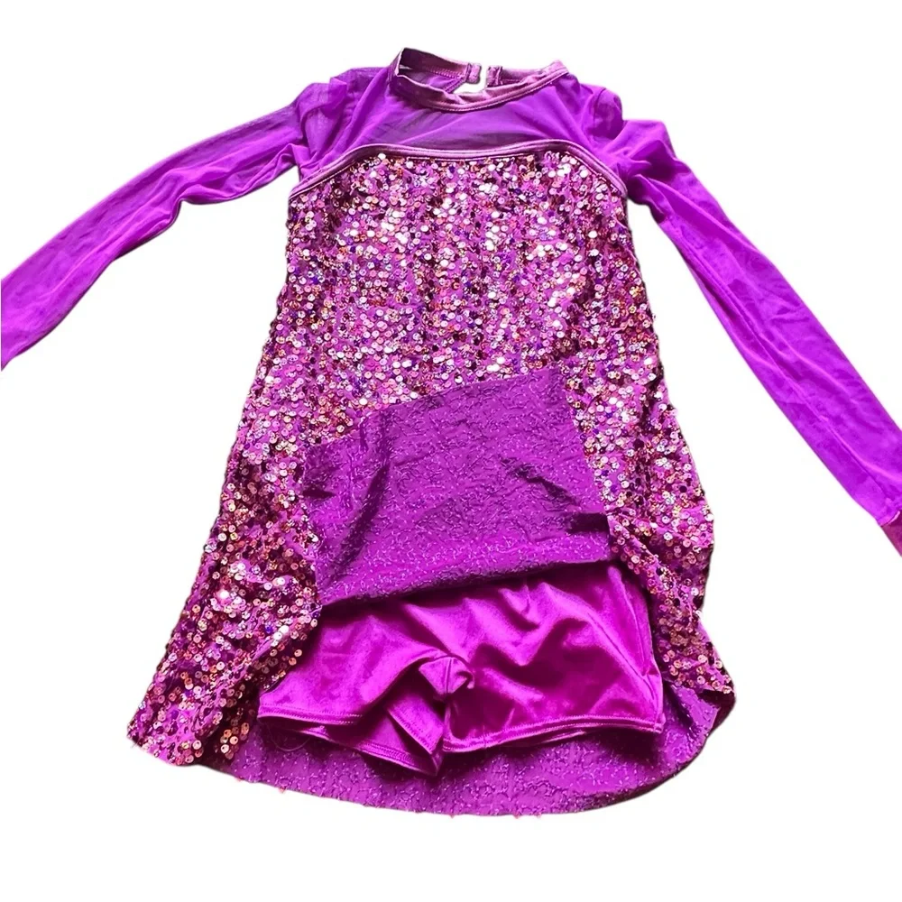Weissman Vibrant Purple Sequin Dress